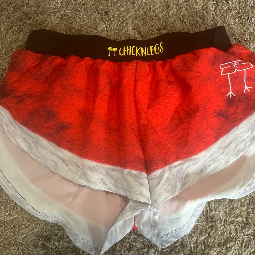 Chicknlegs Women's Santa Claus Running Shorts